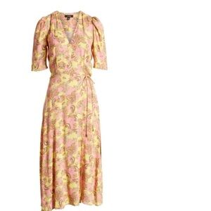 AFRM  Hughes Midi Wrap Dress XS NWOT